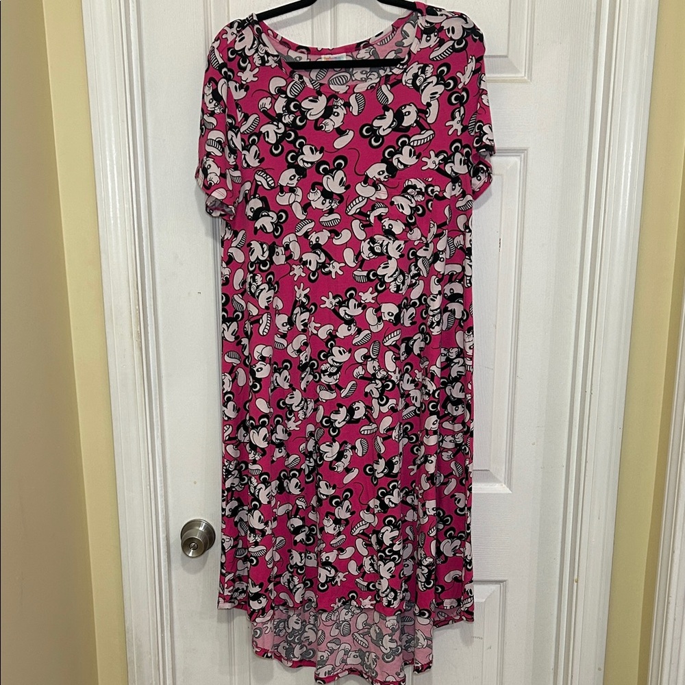 LulaRoe Carly Swing Dress Mickey Mouse Print Retired
